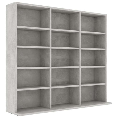 801791 vidaXL CD Cabinet Concrete Grey 100x23x89,5 cm Engineered Wood 2