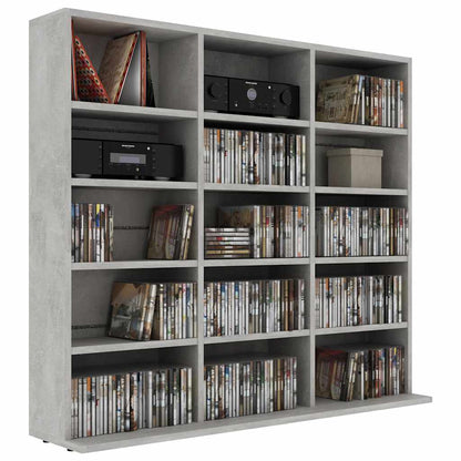 801791 vidaXL CD Cabinet Concrete Grey 100x23x89,5 cm Engineered Wood 5