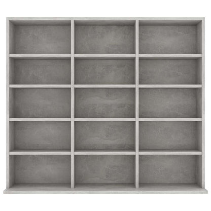 801791 vidaXL CD Cabinet Concrete Grey 100x23x89,5 cm Engineered Wood 3