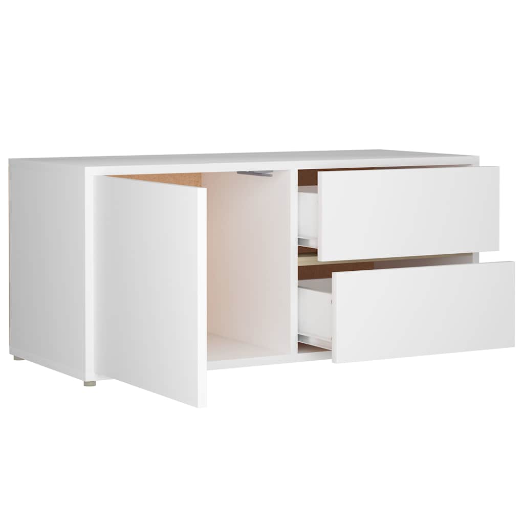 vidaXL Tv Cabinet | White | Engineered Wood | Medium | Tv Cabinet | Rectangular 6