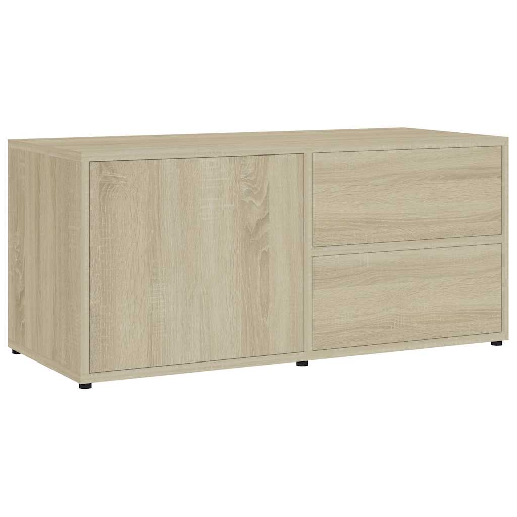 vidaXL TV Cabinet | Sonoma Oak | Engineered Wood | 80x34x36 cm | Drawers 2