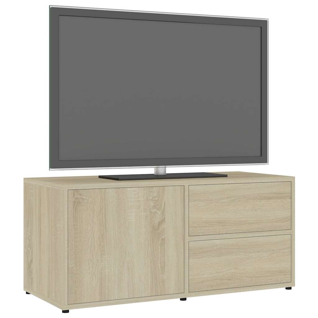 vidaXL TV Cabinet | Sonoma Oak | Engineered Wood | 80x34x36 cm | Drawers 4