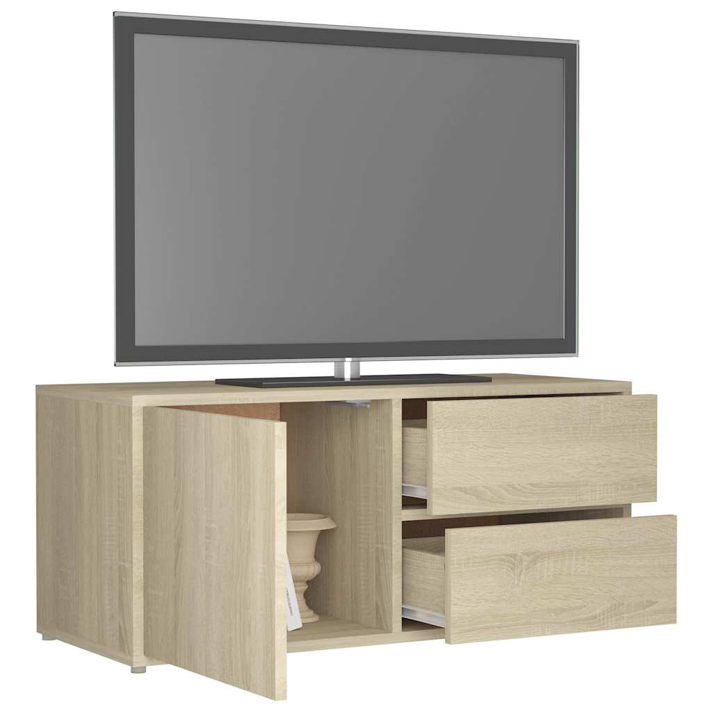 vidaXL TV Cabinet | Sonoma Oak | Engineered Wood | 80x34x36 cm | Drawers 5