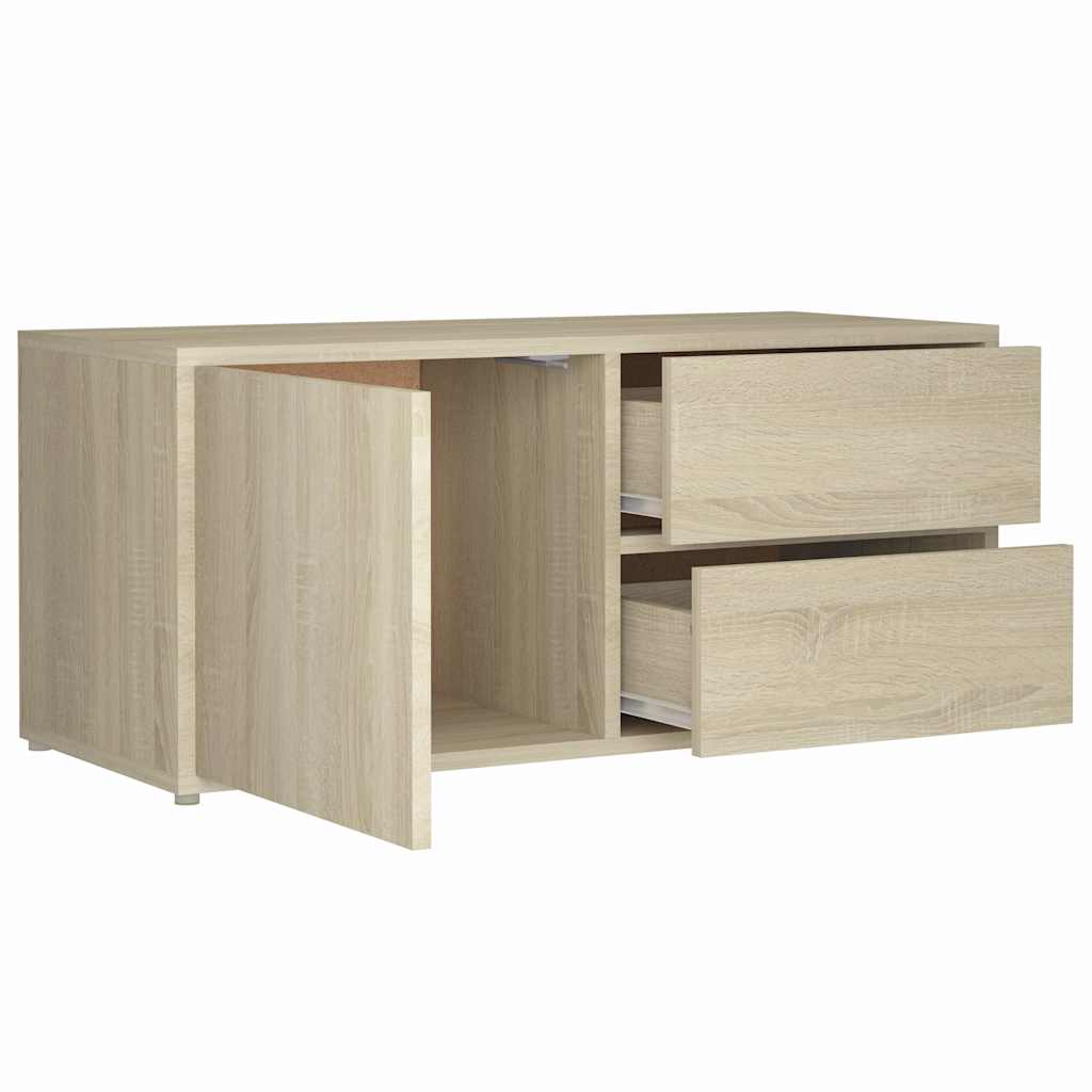 vidaXL TV Cabinet | Sonoma Oak | Engineered Wood | 80x34x36 cm | Drawers 6