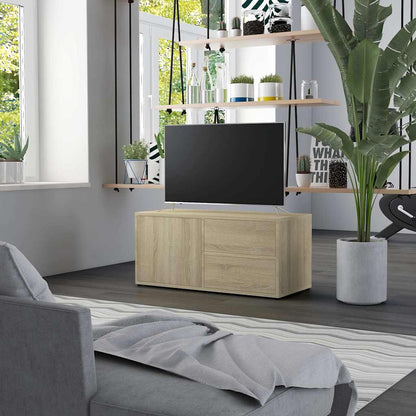 vidaXL TV Cabinet | Sonoma Oak | Engineered Wood | 80x34x36 cm | Drawers 1