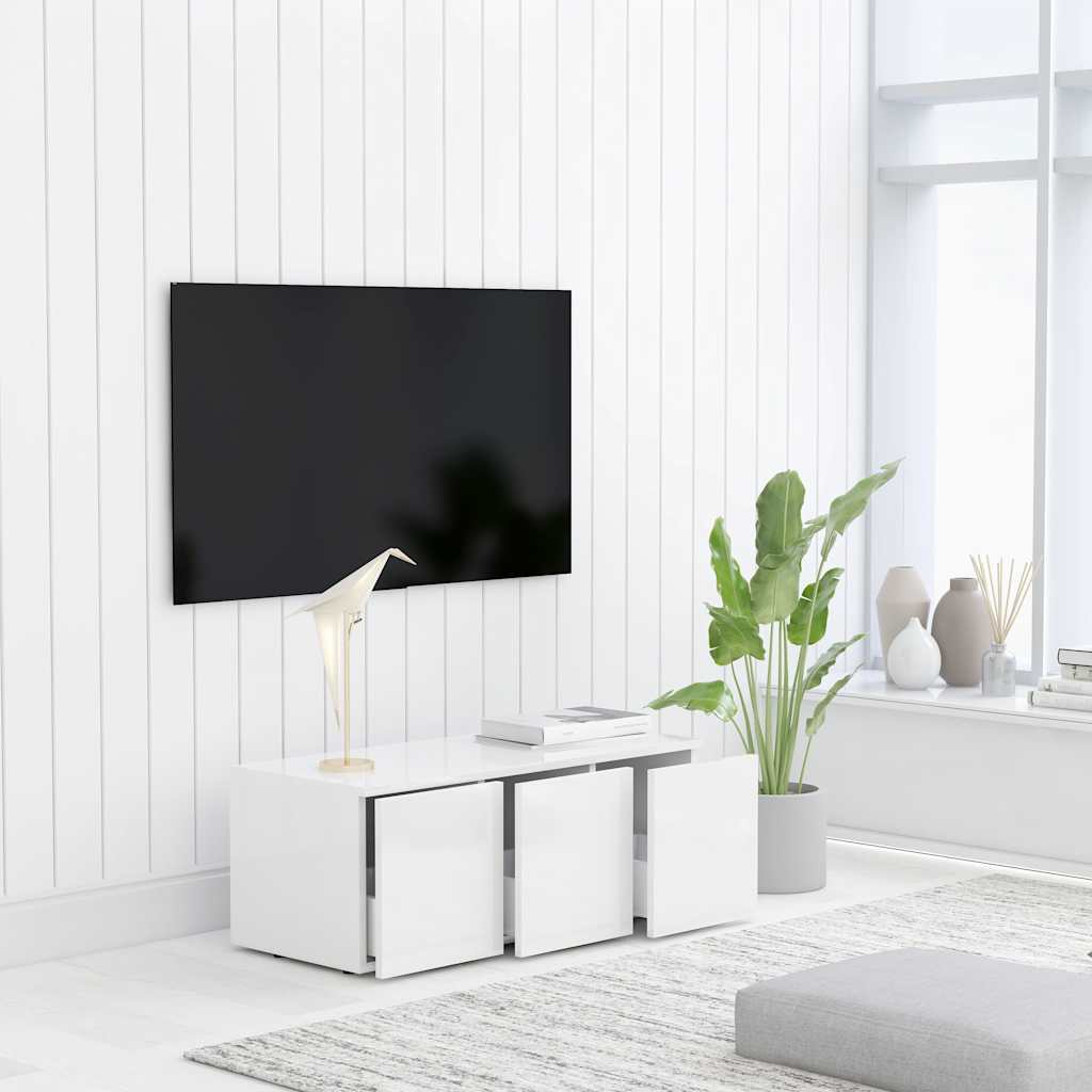801859 vidaXL TV Cabinet White 80x34x30 cm Engineered Wood 3