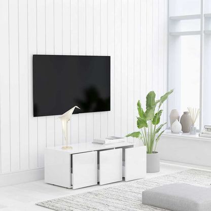 801859 vidaXL TV Cabinet White 80x34x30 cm Engineered Wood 3