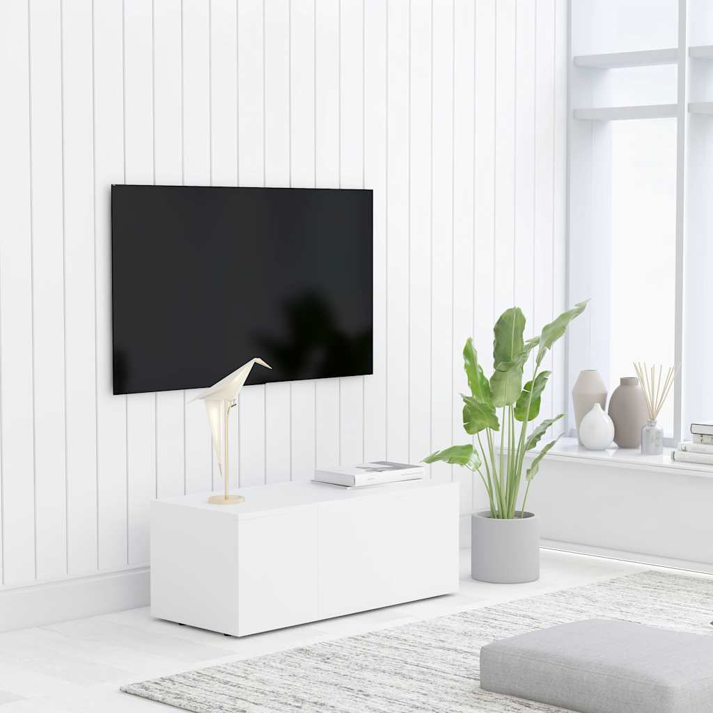 801859 vidaXL TV Cabinet White 80x34x30 cm Engineered Wood 1