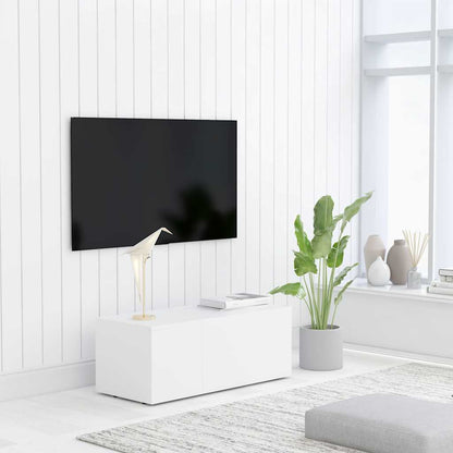 801859 vidaXL TV Cabinet White 80x34x30 cm Engineered Wood 1