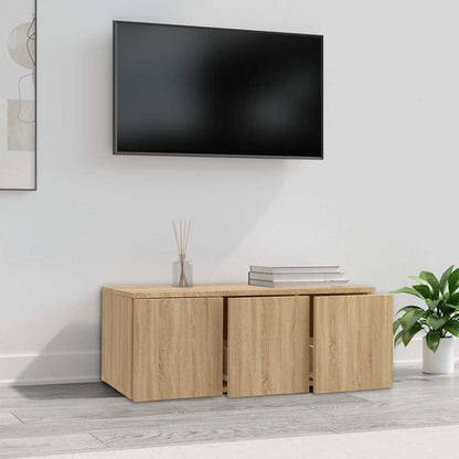 801862 vidaXL TV Cabinet Sonoma Oak 80x34x30 cm Engineered Wood 3