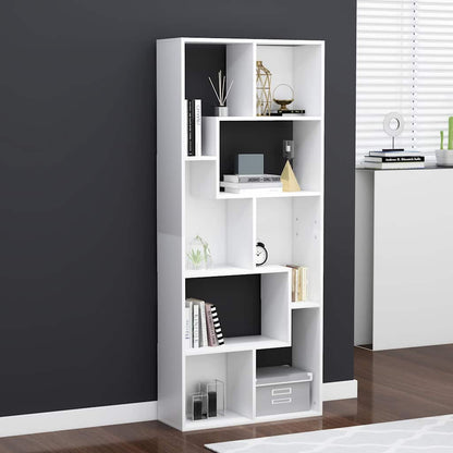 Book Cabinet 67x24x161 cm Engineered Wood White