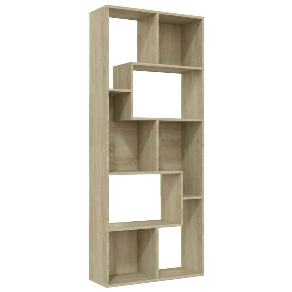 Book Cabinet 67x24x161 cm Engineered Wood Sonoma oak