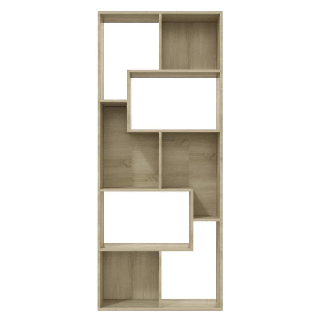 Book Cabinet 67x24x161 cm Engineered Wood Sonoma oak
