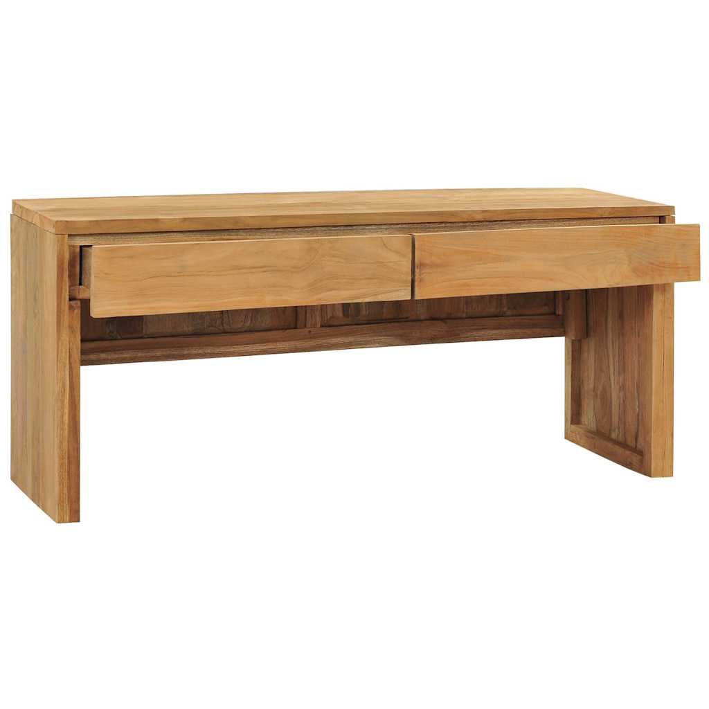 vidaXL TV Cabinet | Natural Teak | Solid Teak Wood | Medium | TV Cabinet 2