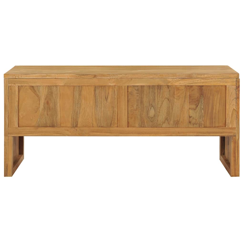 vidaXL TV Cabinet | Natural Teak | Solid Teak Wood | Medium | TV Cabinet 4