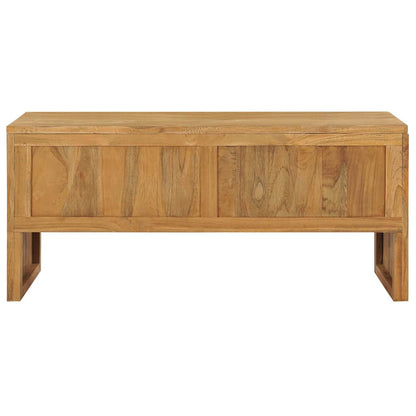 vidaXL TV Cabinet | Natural Teak | Solid Teak Wood | Medium | TV Cabinet 4