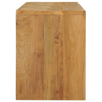 vidaXL TV Cabinet | Natural Teak | Solid Teak Wood | Medium | TV Cabinet 5