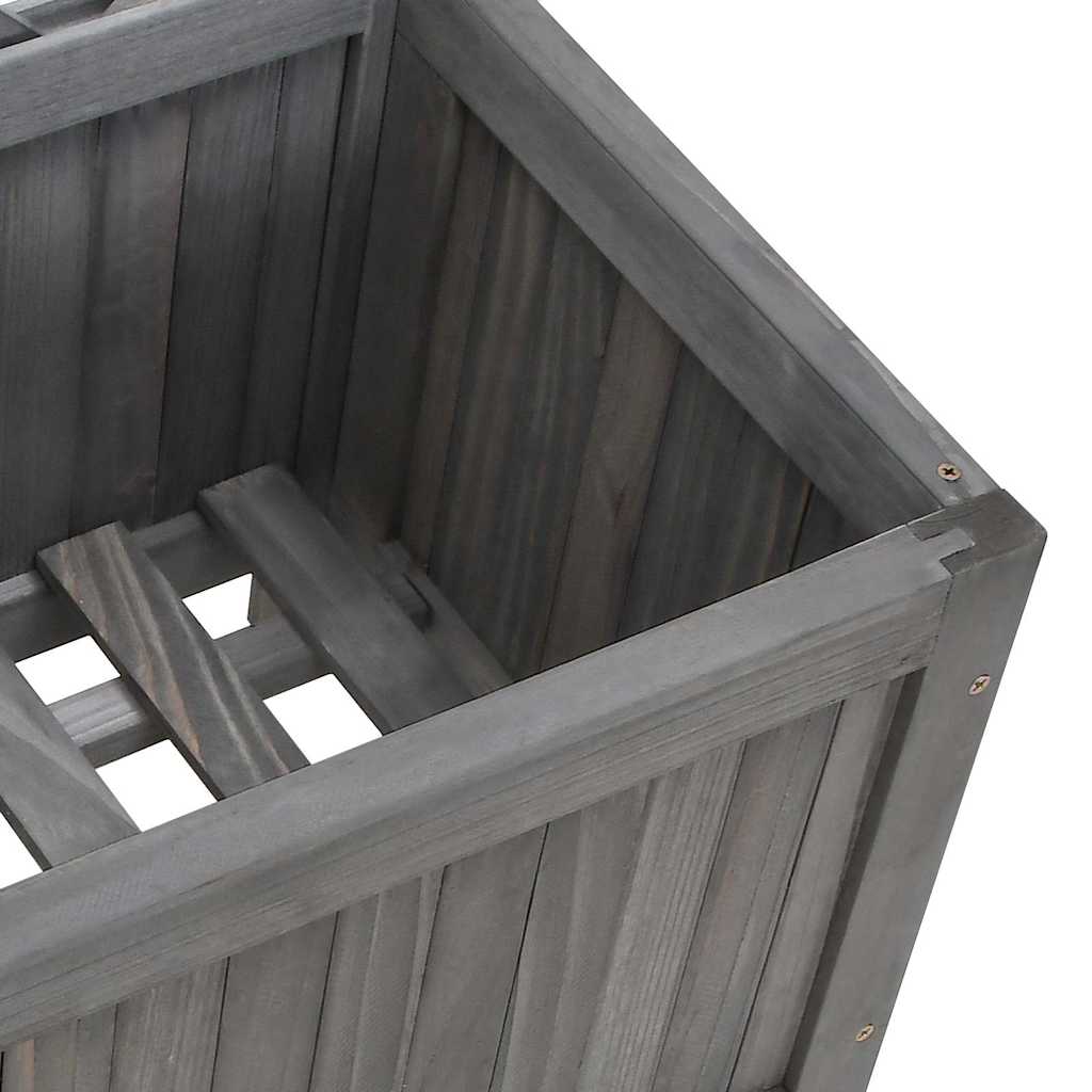 vidaXL Planter with Trellis 40x30x135 cm Solid Wood Fir 4