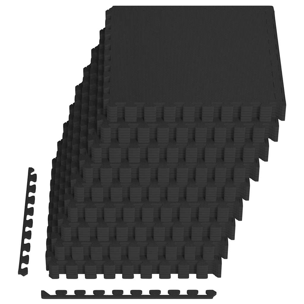 vidaXL Floor Mats 54 pcs 4.86㎡ EVA Foam Black 2