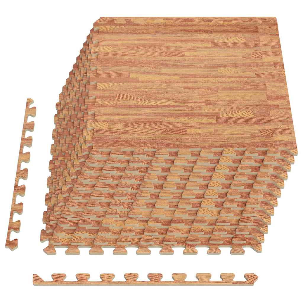 vidaXL Floor Mats 12 pcs Wood Grain 4.32 ㎡ EVA Foam 2