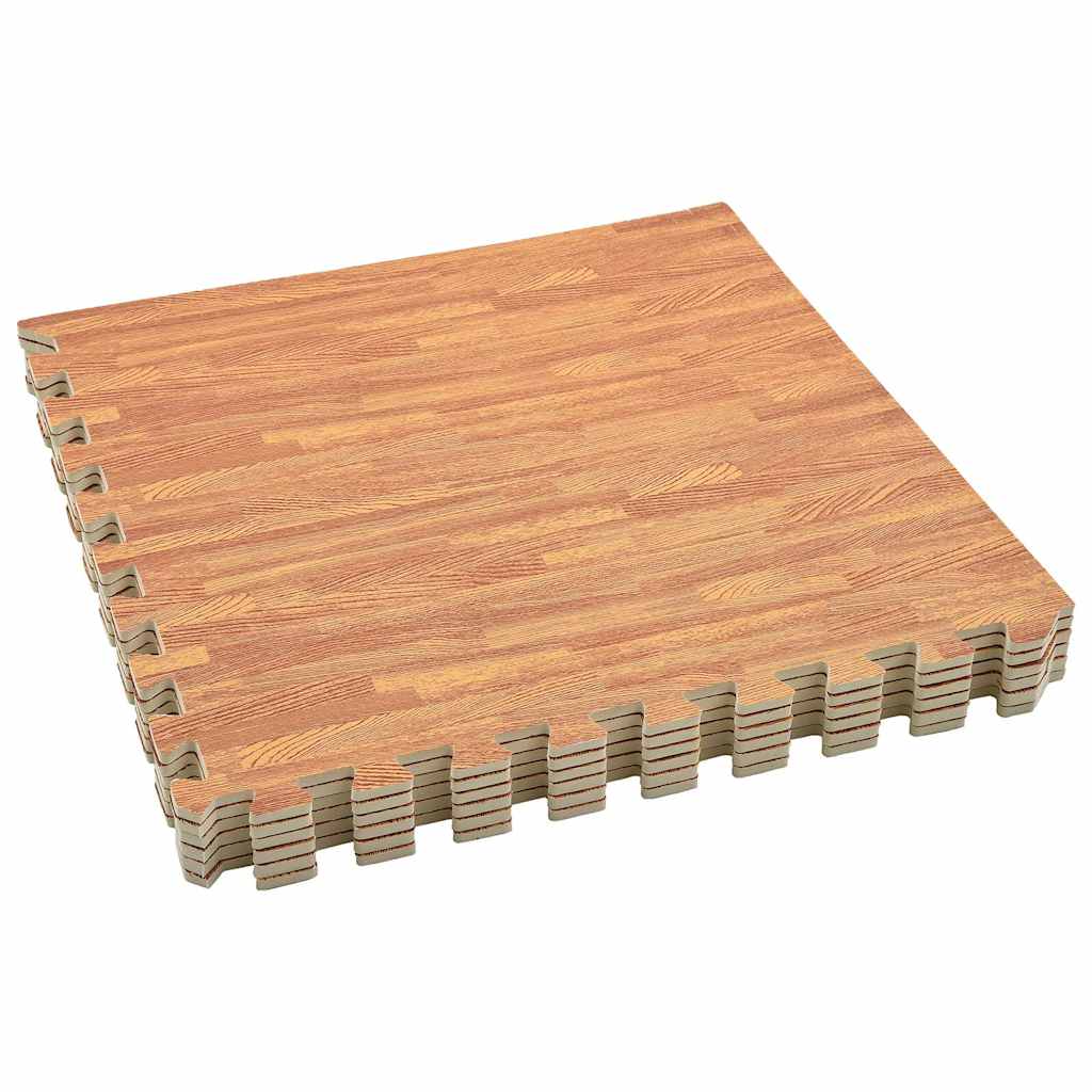 vidaXL Floor Mats 12 pcs Wood Grain 4.32 ㎡ EVA Foam 4