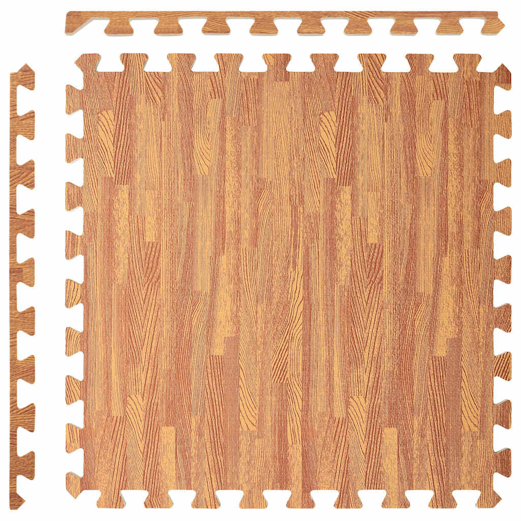 vidaXL Floor Mats 12 pcs Wood Grain 4.32 ㎡ EVA Foam 6