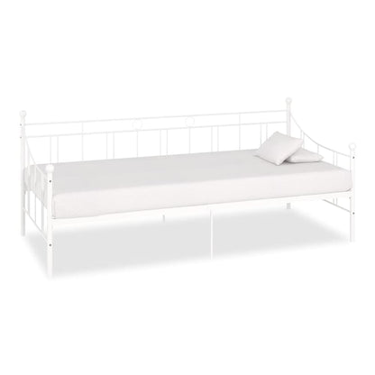 DayBed Frame without Mattress Metal 90x200 cm White