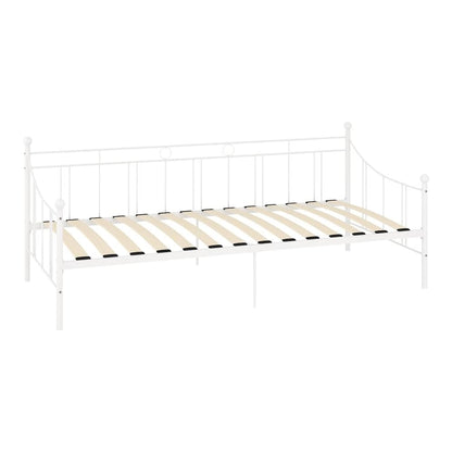 DayBed Frame without Mattress Metal 90x200 cm White
