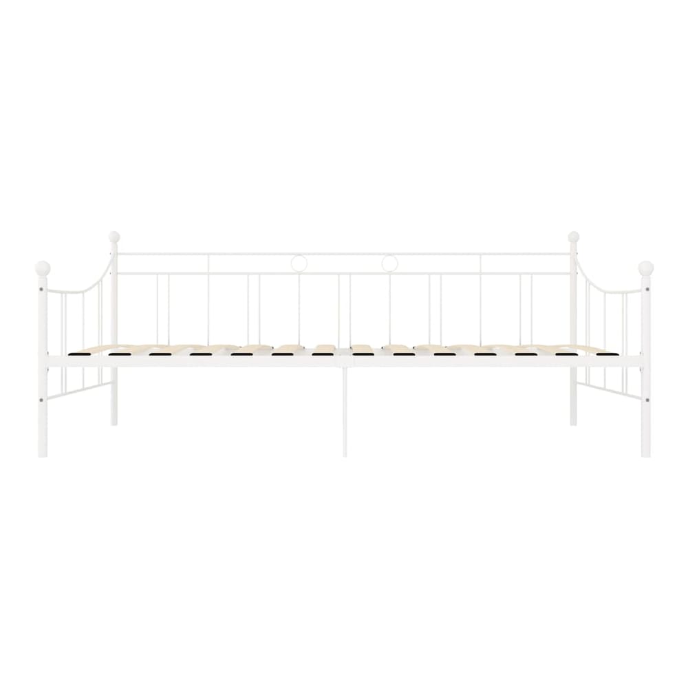 DayBed Frame without Mattress Metal 90x200 cm White