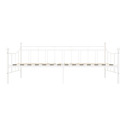DayBed Frame without Mattress Metal 90x200 cm White