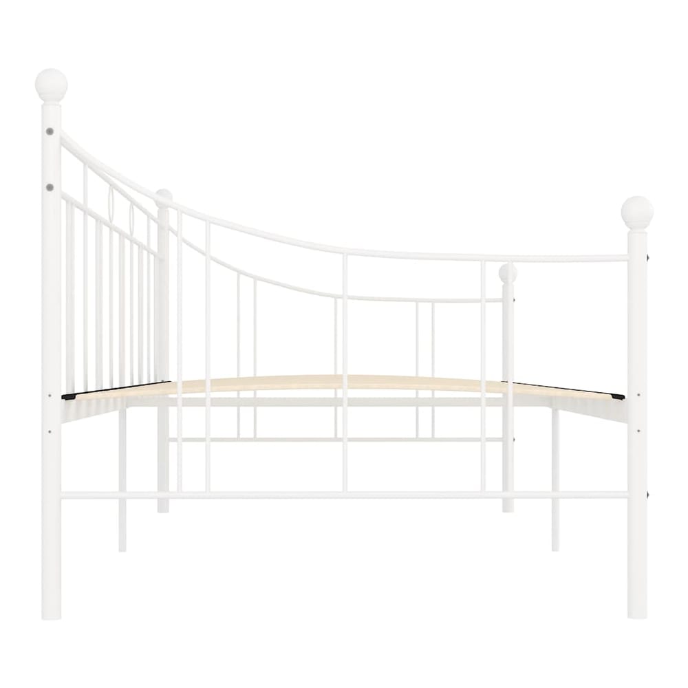 DayBed Frame without Mattress Metal 90x200 cm White