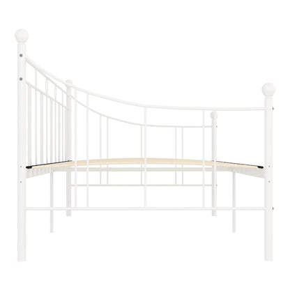 DayBed Frame without Mattress Metal 90x200 cm White