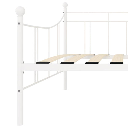 DayBed Frame without Mattress Metal 90x200 cm White
