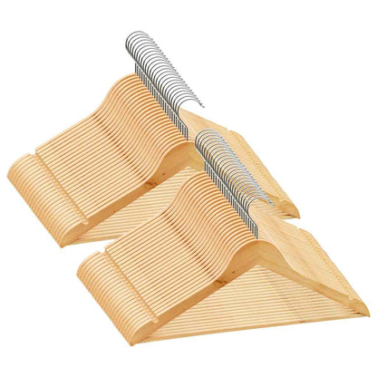 vidaXL Hanger | Set of 50 | Light brown | Hardwood, Metal | Standard | Rotatable 2