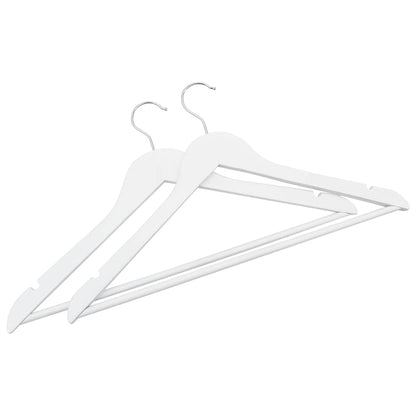 vidaXL Hanger | Set of 50 | White | Hardwood, Metal | Standard | Non-slip 4
