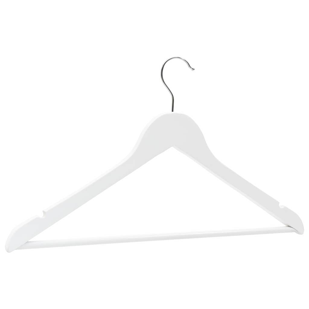 vidaXL Hanger | Set of 50 | White | Hardwood, Metal | Standard | Non-slip 5