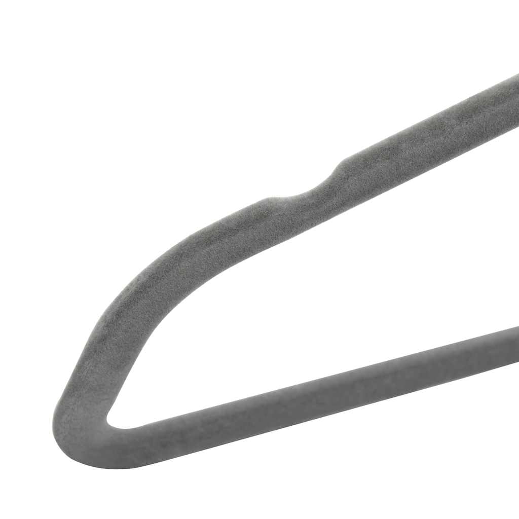 vidaXL Hanger | Set of 100 | Grey | ABC plastic, zinc alloy, velvet | Standard 6