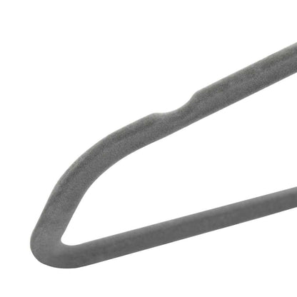 vidaXL Hanger | Set of 100 | Grey | ABC plastic, zinc alloy, velvet | Standard 6