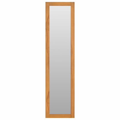 vidaXL Mirror | Natural Teak | Solid Teak Wood | 30x30x120 cm | Wall Mirror 2