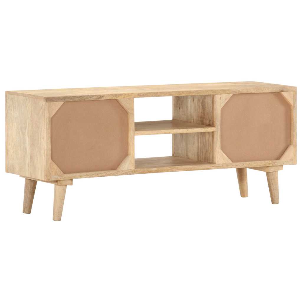 vidaXL TV Cabinet | Natural wood with copper accents | Solid Mango Wood | Medium 4