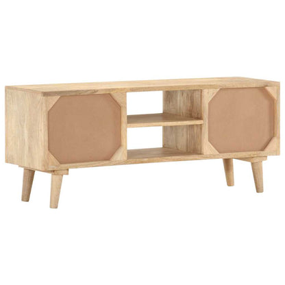 vidaXL TV Cabinet | Natural wood with copper accents | Solid Mango Wood | Medium 4