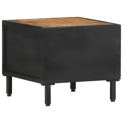 vidaXL Bedside Cabinet | Brown | Rough Mango Wood, Powder-Coated Steel | Small 4