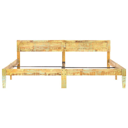 vidaXL Bed Frame | Reclaimed Wood Colour | Solid reclaimed wood, steel | Double 3