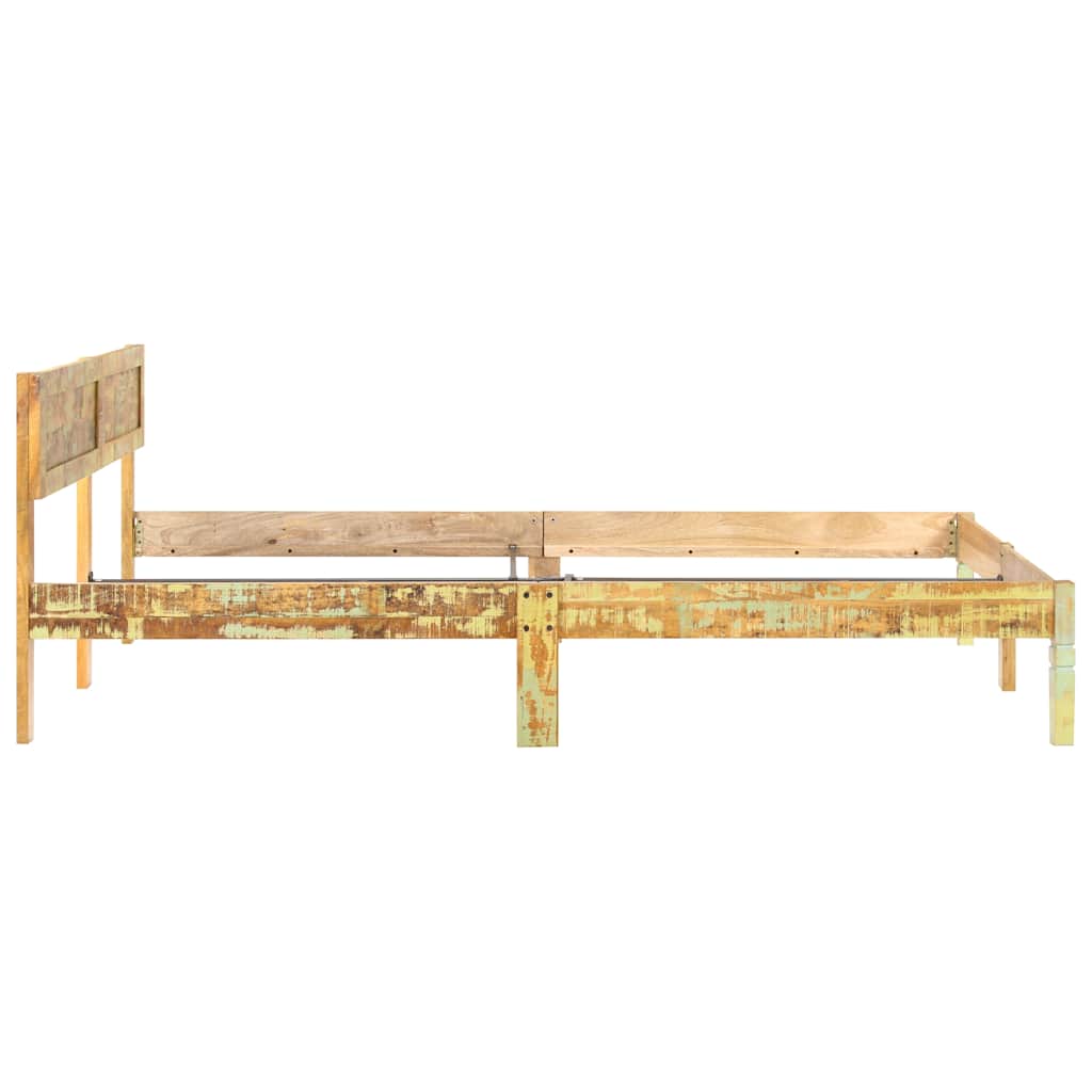 vidaXL Bed Frame | Reclaimed Wood Colour | Solid reclaimed wood, steel | Double 4