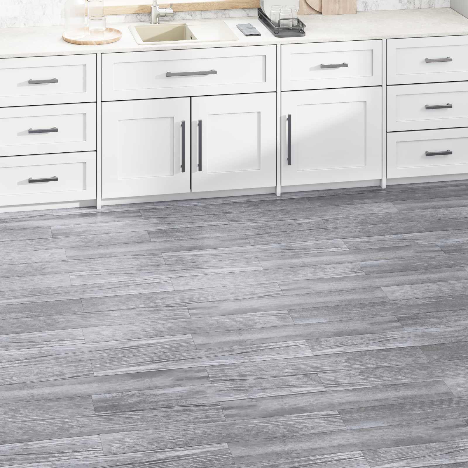 vidaXL Flooring Planks Matte wood grey 5.02 m² 36 pcs PVC 1