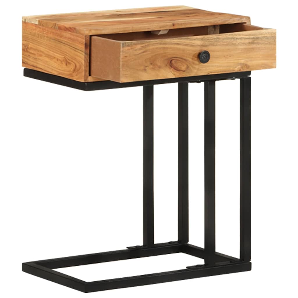 U-Shaped Side Table 45x30x61 cm Solid acacia wood