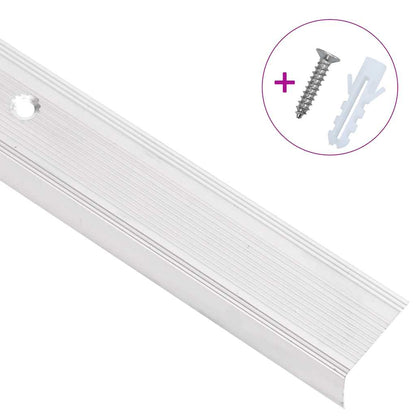 vidaXL Stair Nosings in L-shape 15 pcs Aluminium 100 cm Silver 3