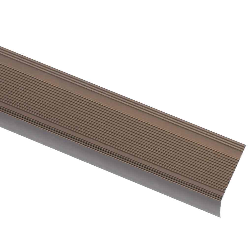 vidaXL Stair Nosings in L-shape 15 pcs Aluminium 100 cm Brown 3