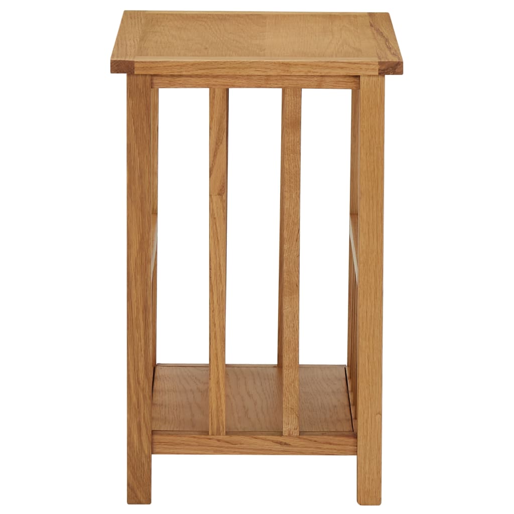 vidaXL Magazine Table | Natural Oak | Solid Oak Wood, MDF | Compact 3