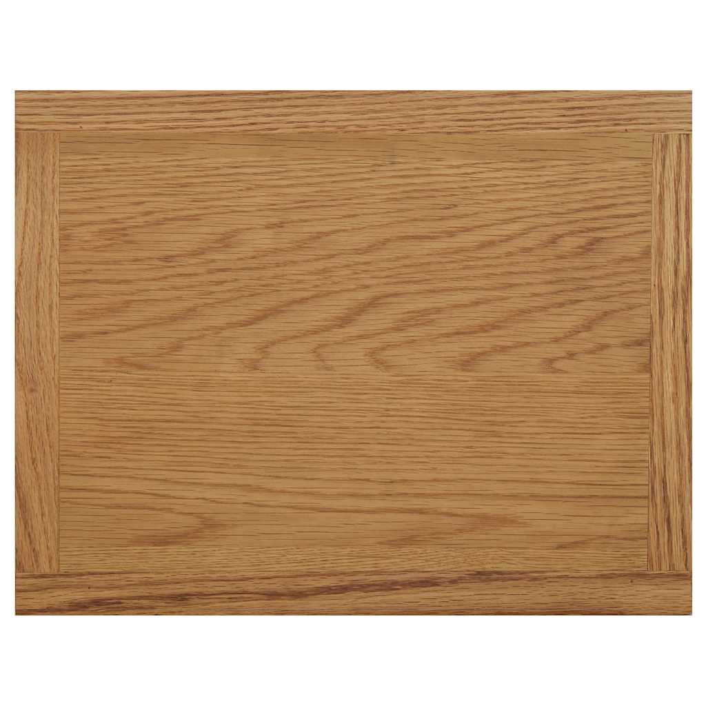 vidaXL Magazine Table | Natural Oak | Solid Oak Wood, MDF | Compact 4